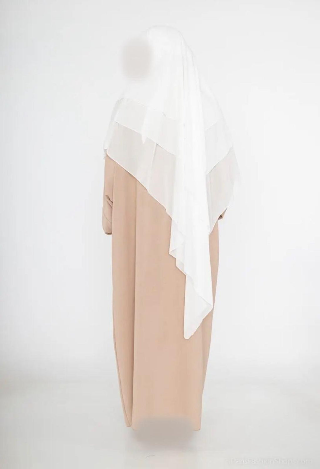 Khimar mit drei Volants aus Musselin
