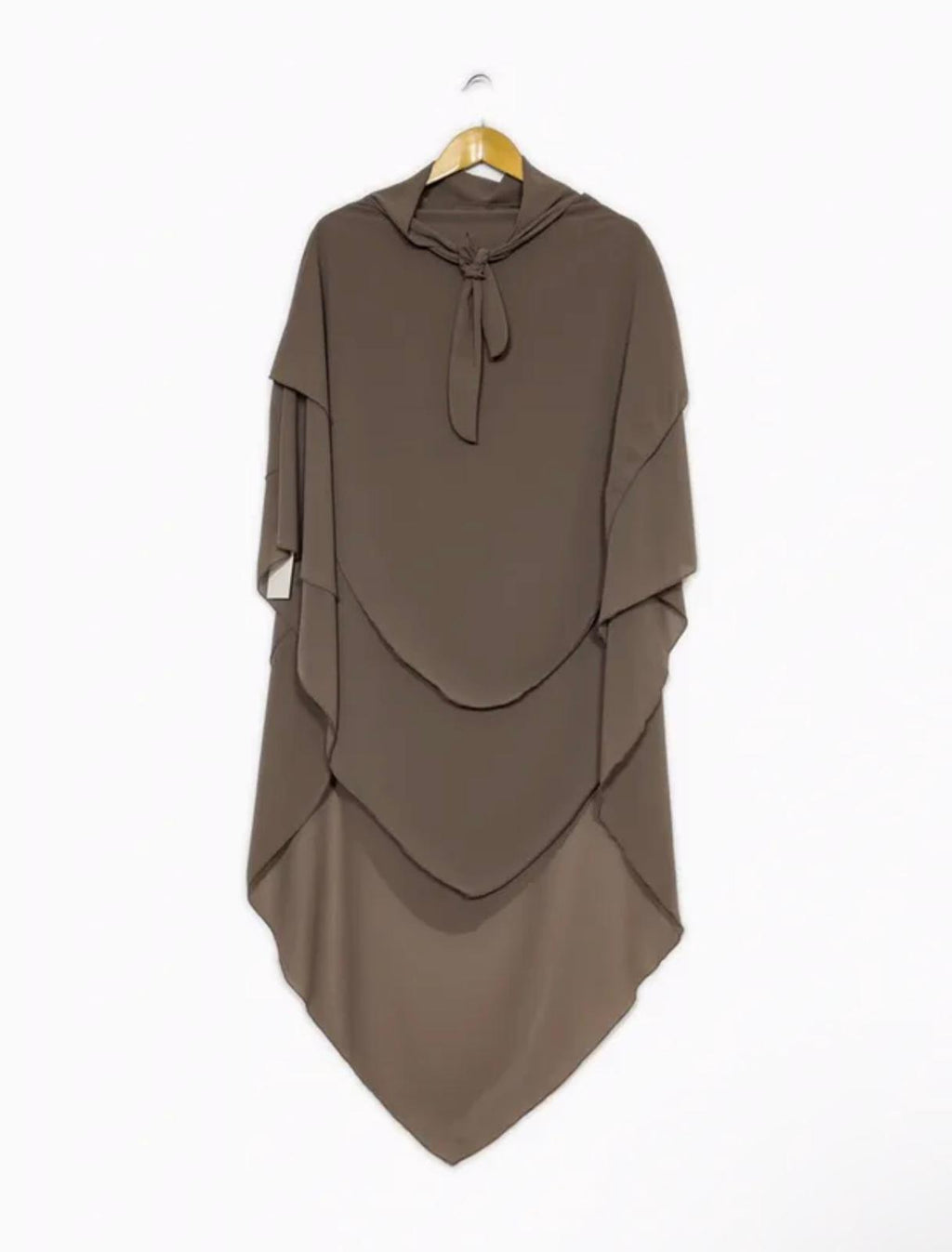 Khimar mit drei Volants aus Musselin