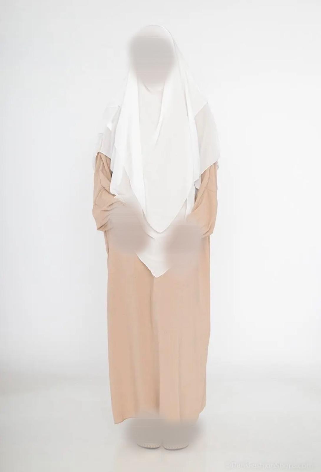 Khimar mit drei Volants aus Musselin