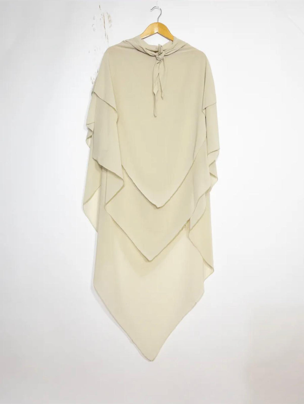 Khimar mit drei Volants aus Musselin